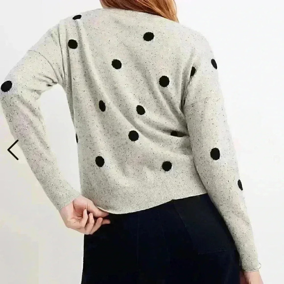 NWT MADEWELL Cashmere Sweatshirt in Donegal Dot Sz S - Picture 2 of 5